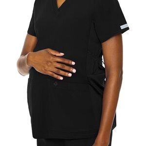 Med Couture Black Maternity Scrub Top